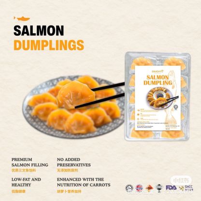 【SAMONYU】SALMON DUMPLING 三文鱼水饺 (10pcs / Pack)