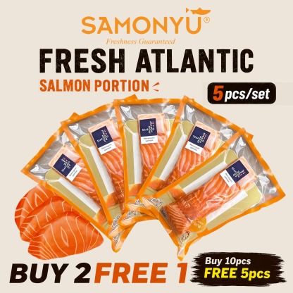 【NORWAY挪威】AIR-FLOWN FRESH ATLANTIC SALMON (5PCS PER SET 1KG) BUY 10PCS FREE 5PCS