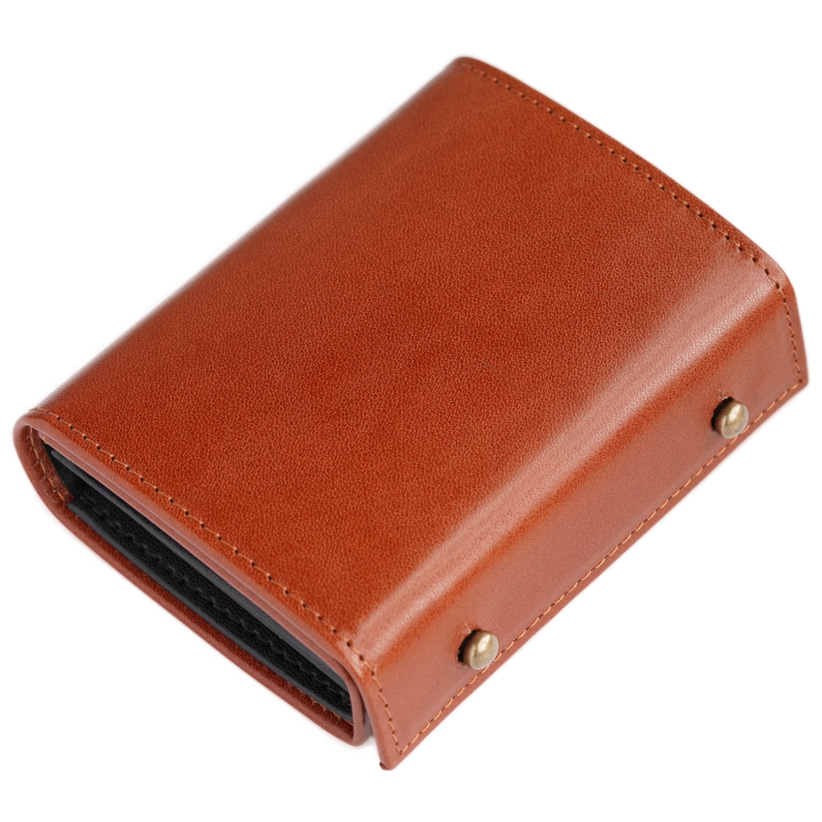 （これは模倣品）日本の栃木レザー m➕ 財布 エムピウの二つ折り財布 millefoglie P25 ミッレフォッリエ2 箱型の小銭入れ 