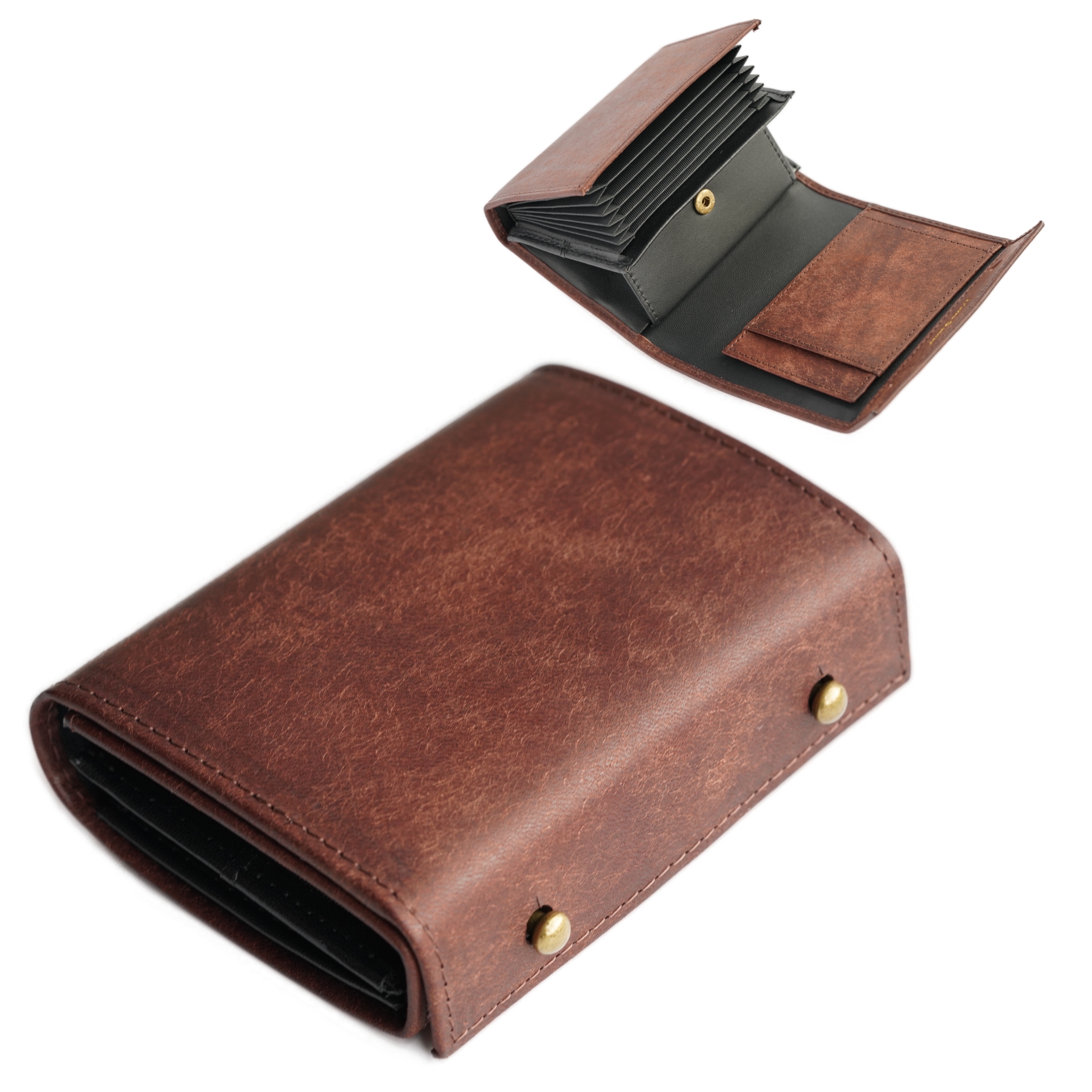 （これは模倣品）蛇腹式 m➕ 財布 エムピウの二つ折り財布 millefoglie P25 ミッレフォッリエ2 箱型の小銭入れ 