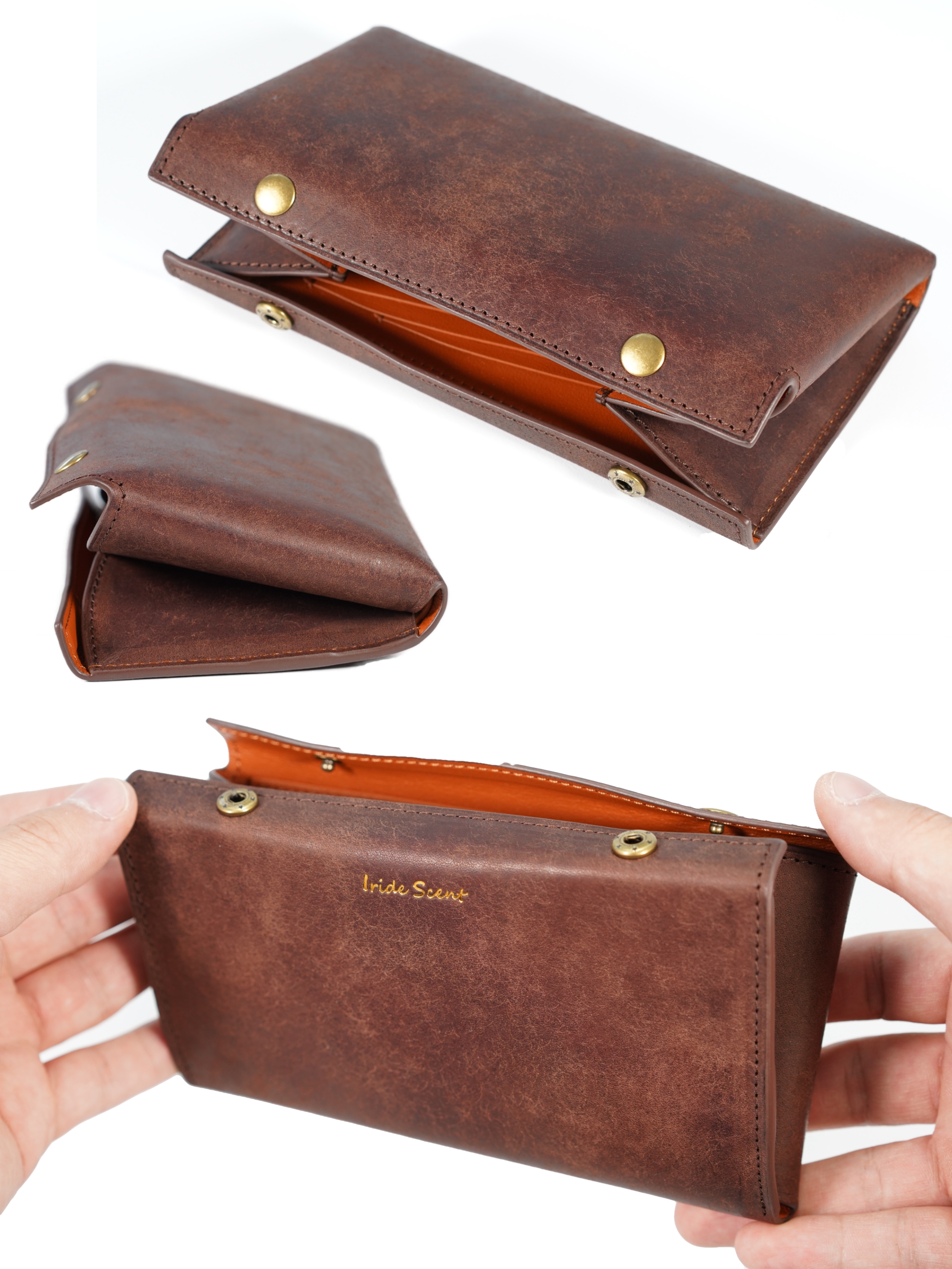 プエブロ レザー コンパクト長財布 ミニ財布 大容量 小型長財布 