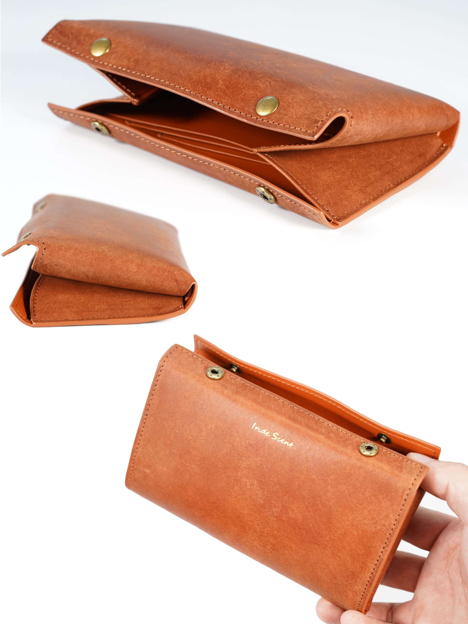 プエブロ レザー コンパクト長財布 ミニ財布 大容量 小型長財布 