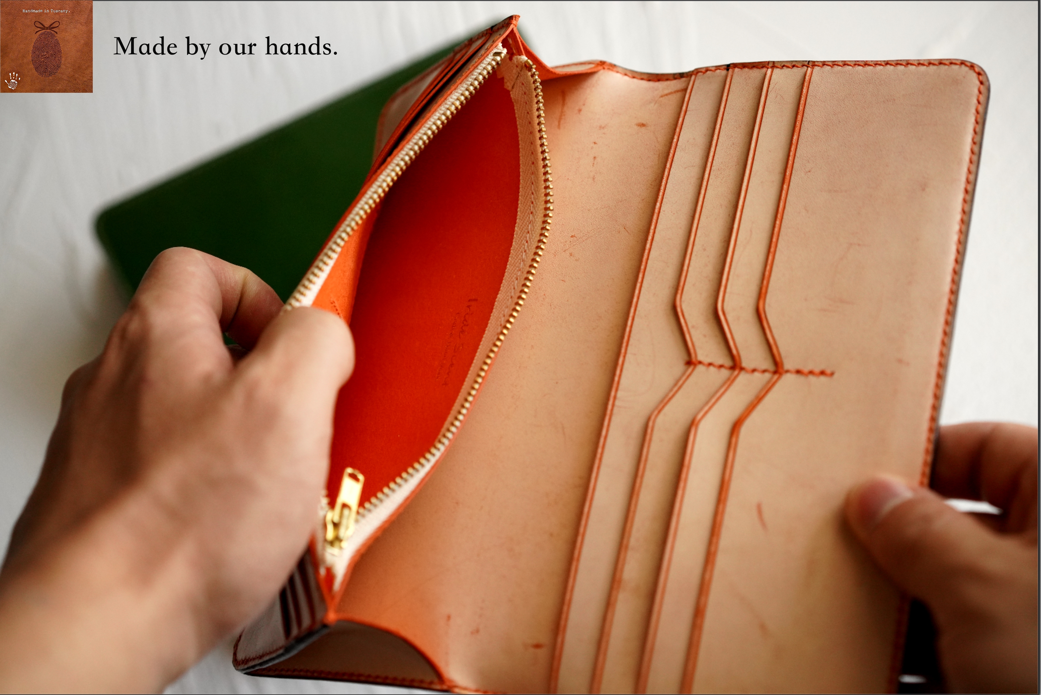 財布 メンズ 長財布 二つ折り レディース イタリアン レザー 本革 大容量 内側までオール本革 紳士 一流の財布職人が作る ブッテーロレザー 高級牛革 Italy Ghost