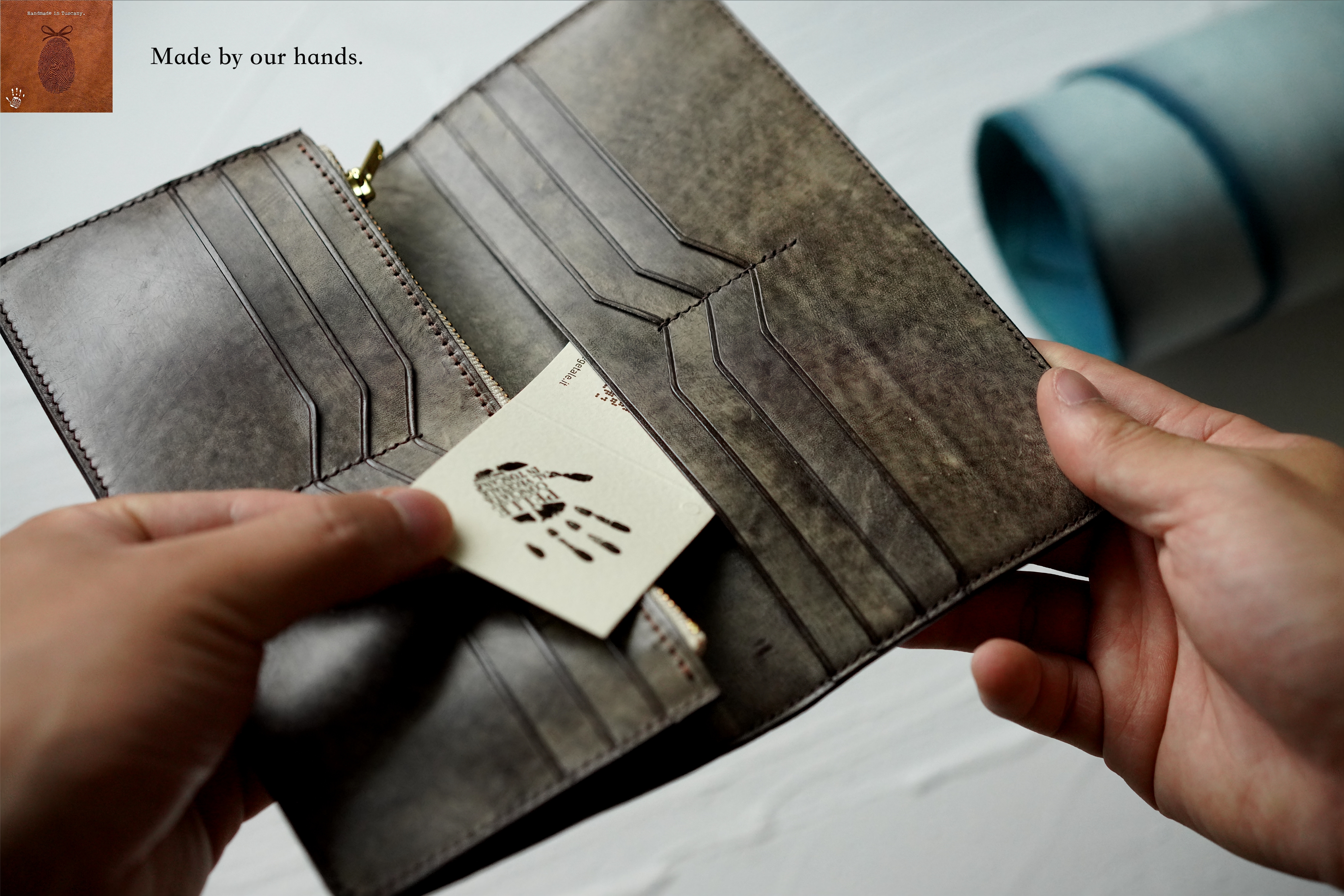 財布 メンズ 長財布 二つ折り レディース イタリアン レザー 本革 大容量 内側までオール本革 紳士 一流の財布職人が作る ブッテーロレザー 高級牛革 Italy Ghost