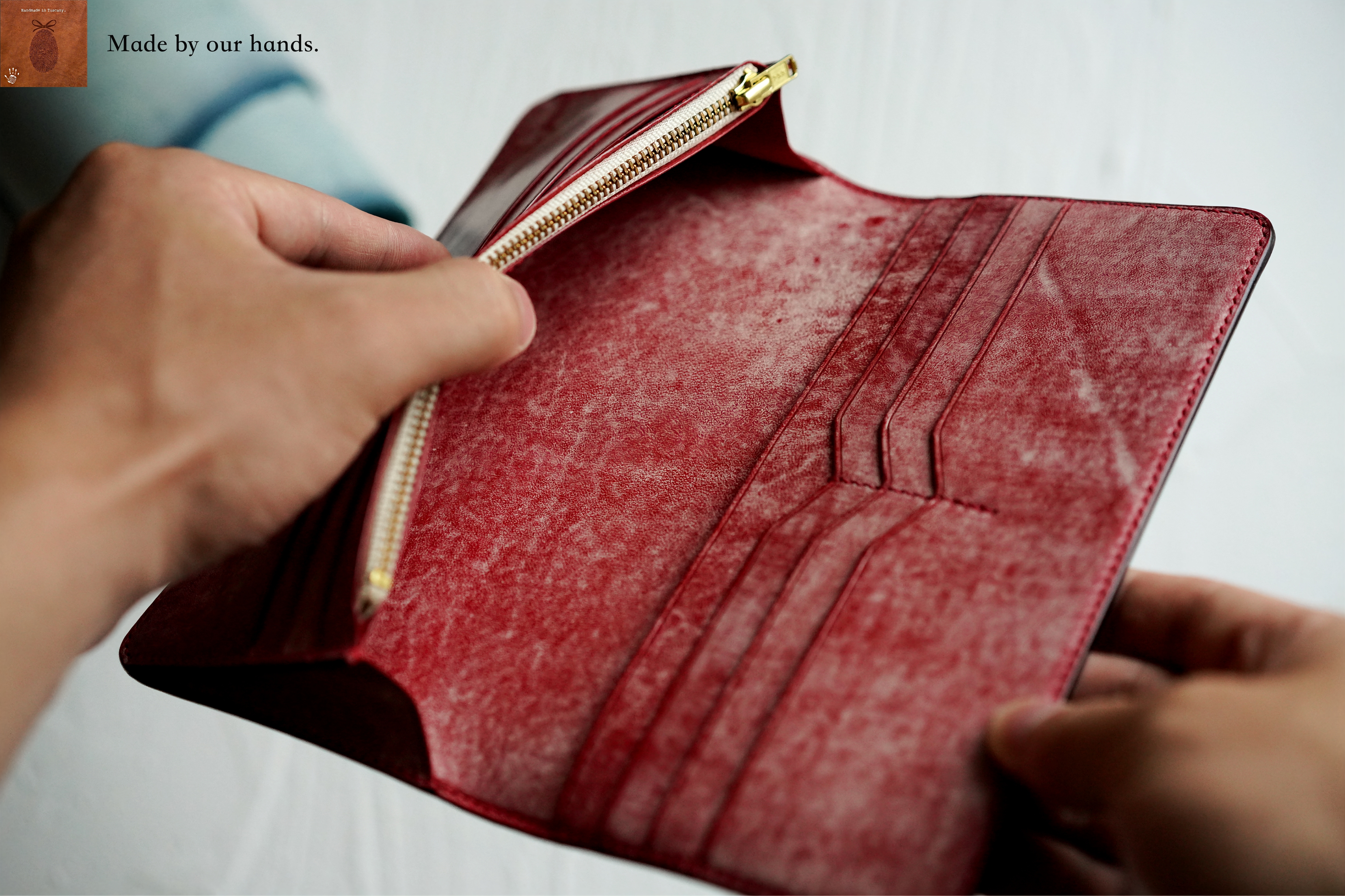 財布 メンズ 長財布 二つ折り レディース イタリアン レザー 本革 大容量 内側までオール本革 紳士 一流の財布職人が作る ブッテーロレザー 高級牛革 Italy Ghost