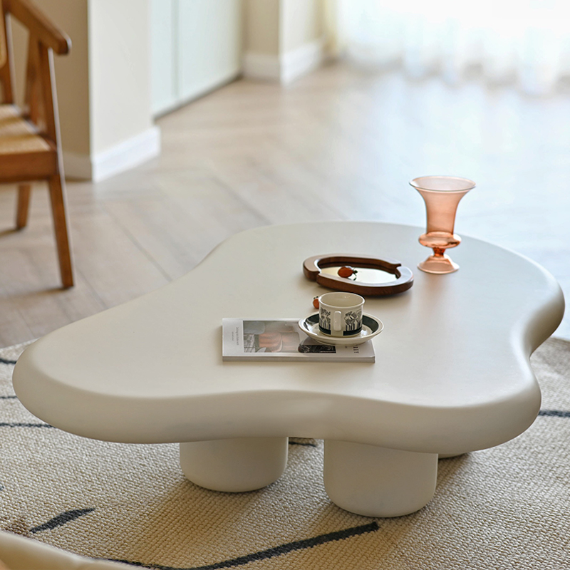 PRE-ORDER Small apartment special-shaped cloud coffee table Wabi-sabi style living room creative high-end artistic sense designer homestay model room