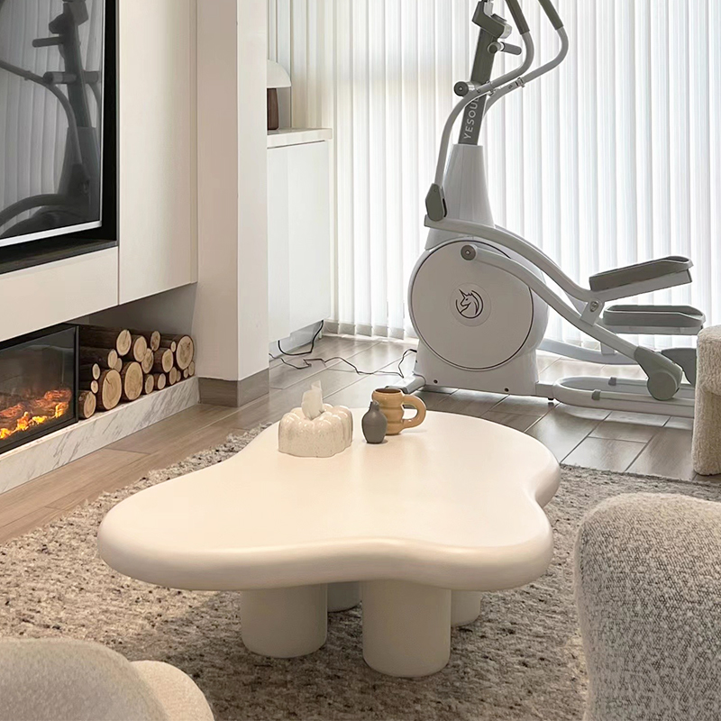 PRE-ORDER Small apartment special-shaped cloud coffee table Wabi-sabi style living room creative high-end artistic sense designer homestay model room