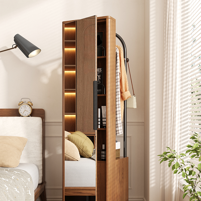 PRE-ORDER Integrated modern simple home multi-functional clothes hanger rotating dressing mirror