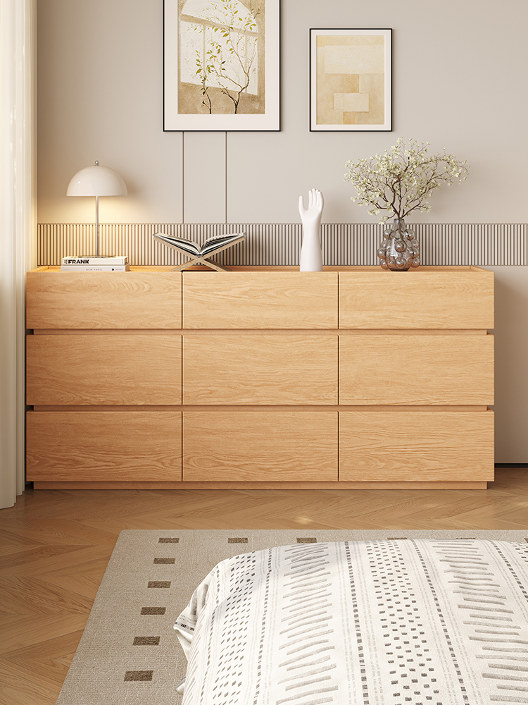 [PRE-ORDER] Custom solid wood 3-4-6 drawer chest, living room wall-mounted storage cabinet.