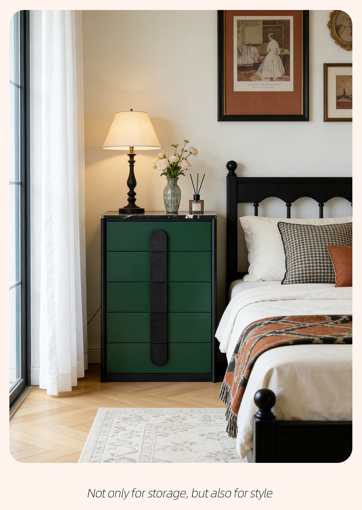 BSYR-VCC-01 [PRE-ORDER] Solid Oak Pure  wood vintage style cabinet living room wall storage retro bedside compartment