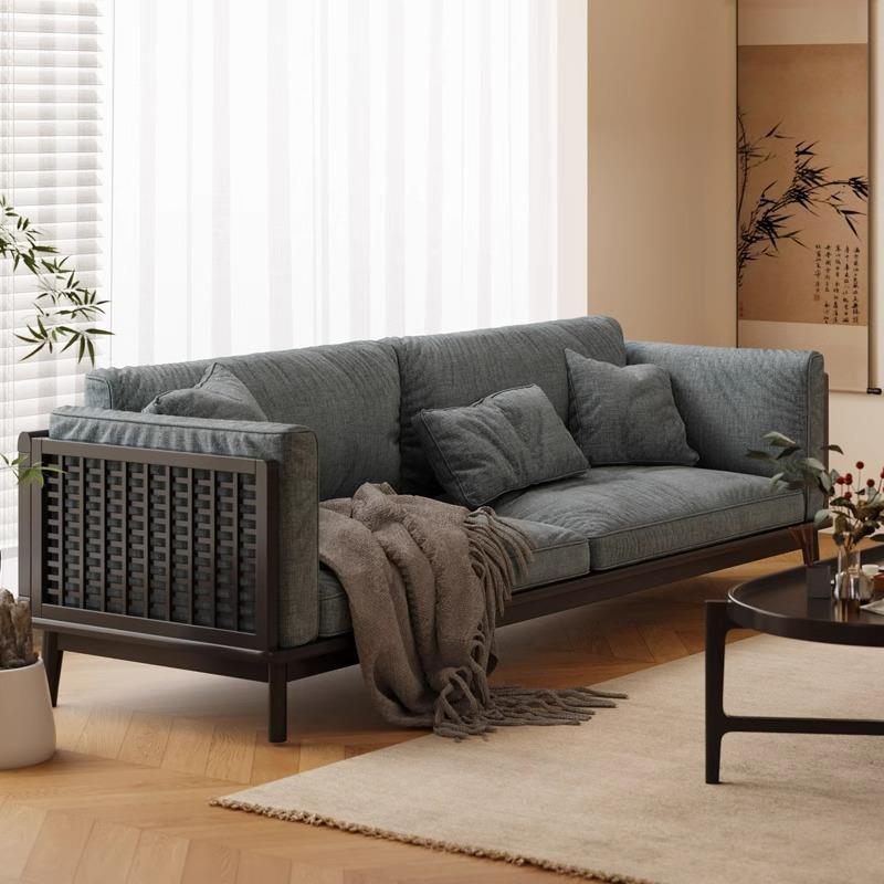 Song's aesthetic all-solid wood sofa for living room