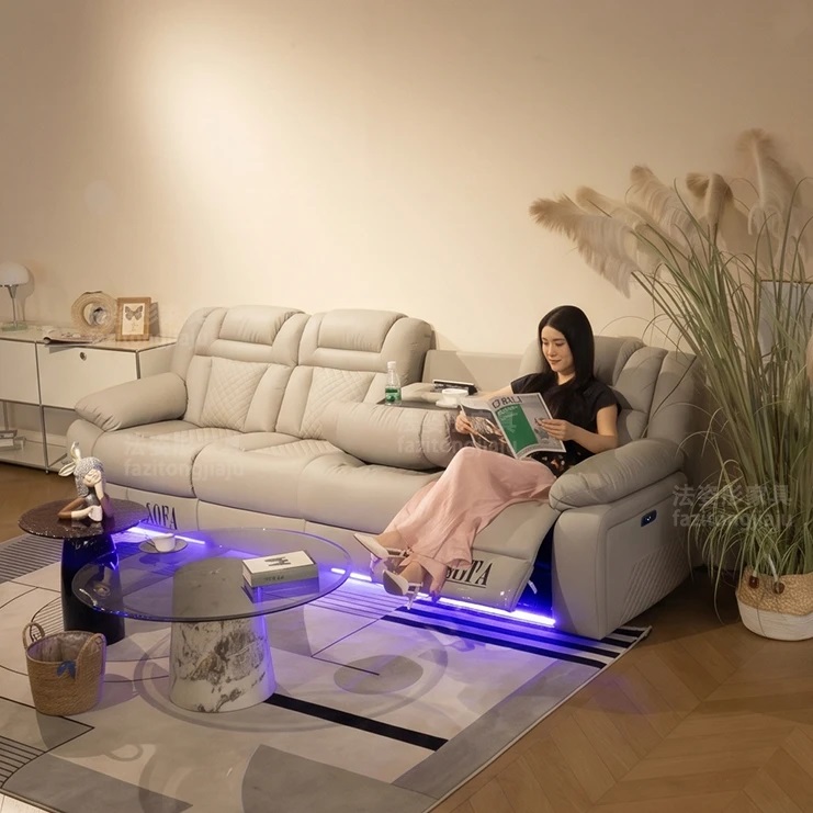 FZT-678 Luxury Electric Recliner Sofa – Italian Leather Space-Capsule - product image, Smart Living Singapore