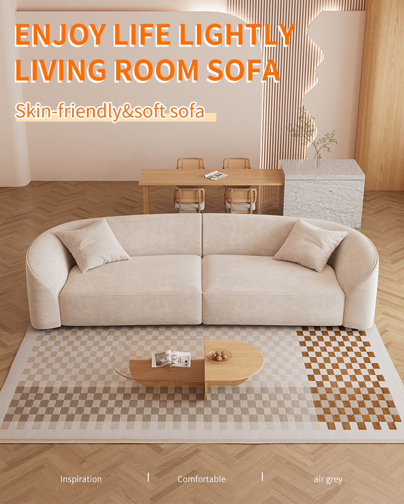 [Pre-order] Modern, simple, fresh style home furniture, living room, curved sofa