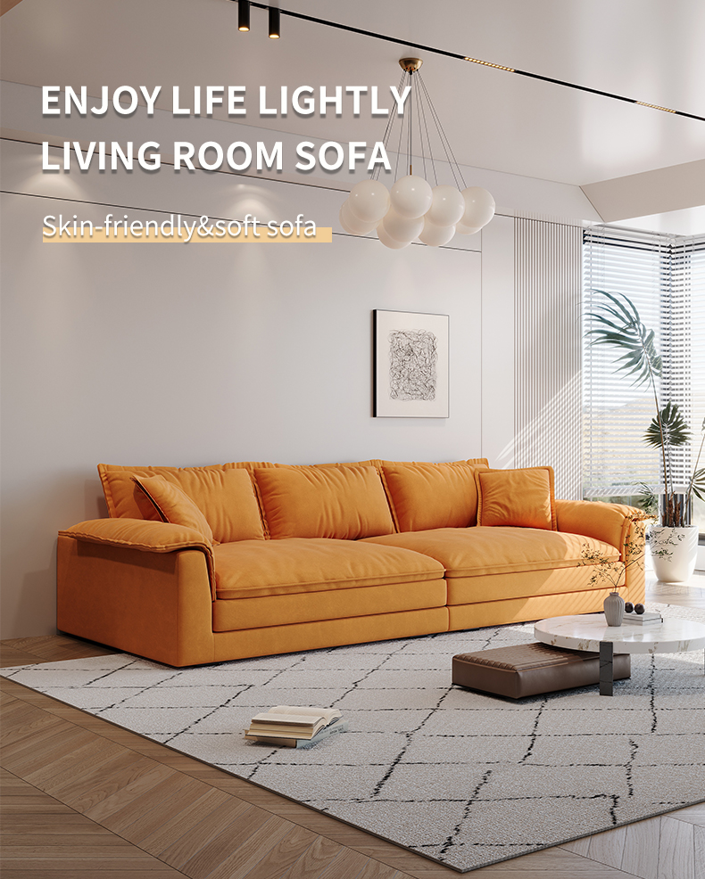 [Pre-order] Modern minimalist sofa hair furnishings living room furniture office waiting area sofa