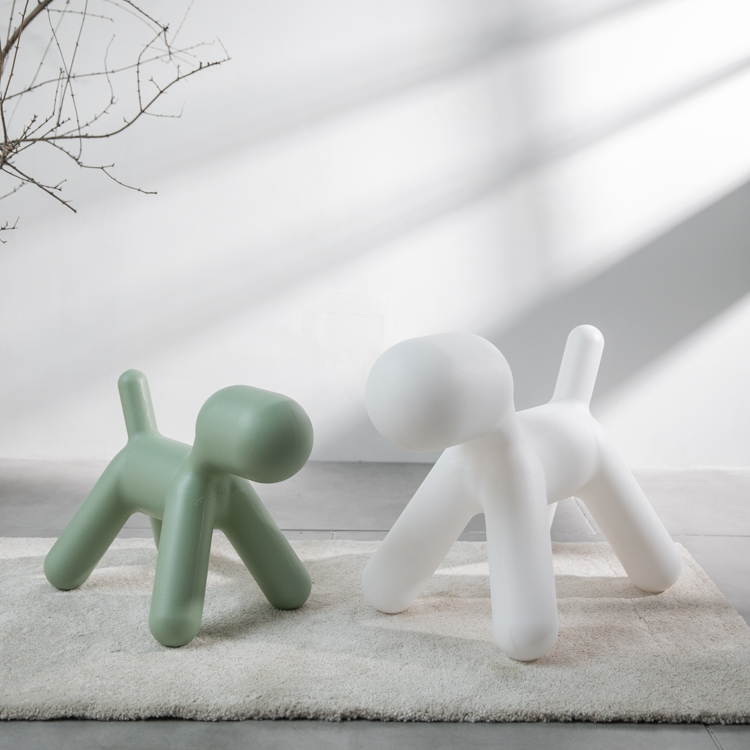 ( PRE - ORDER ) MEERKAT SHOWROOM Nordic Balloon Dog Shaped Kids Chair – Minimalist Cartoon Animal Stool for Living Room, Home, or Kindergarten Use