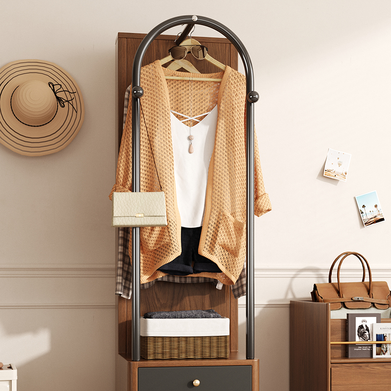 PRE-ORDER Integrated modern simple home multi-functional clothes hanger rotating dressing mirror