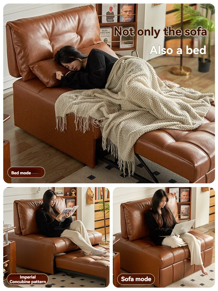 [PRE-ORDER] Mugongjiang furniture puff single folding sofa bed small apartment living room dual use 