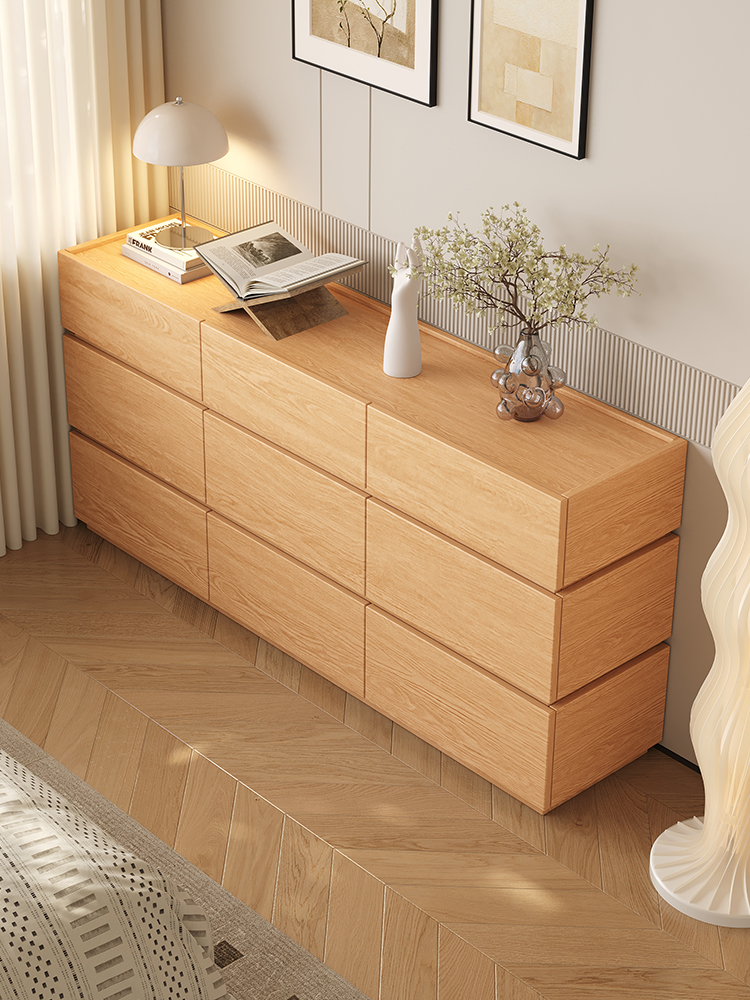 [PRE-ORDER] Custom solid wood 3-4-6 drawer chest, living room wall-mounted storage cabinet.