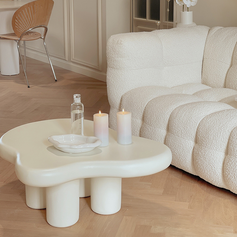 PRE-ORDER Small apartment special-shaped cloud coffee table Wabi-sabi style living room creative high-end artistic sense designer homestay model room