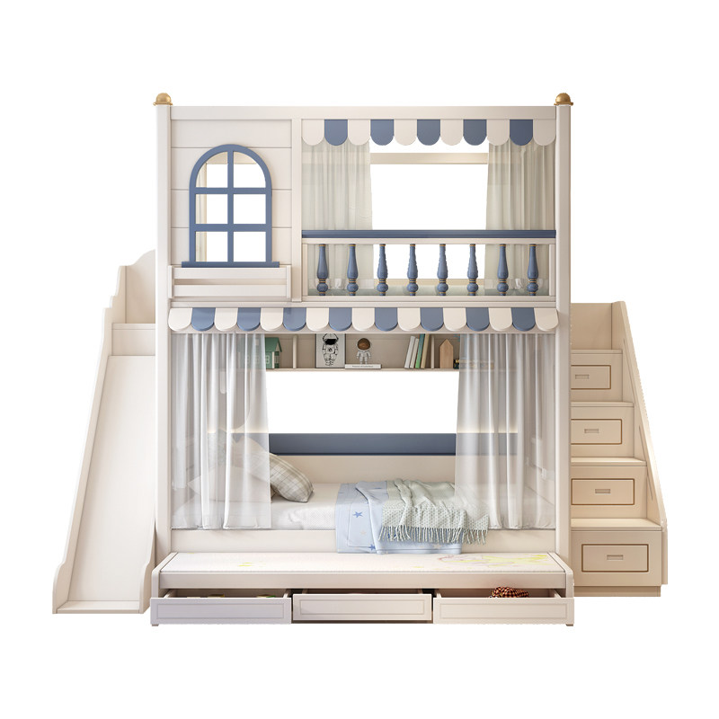 DK Kids Twin Over Twin Same Width Bunk Bed