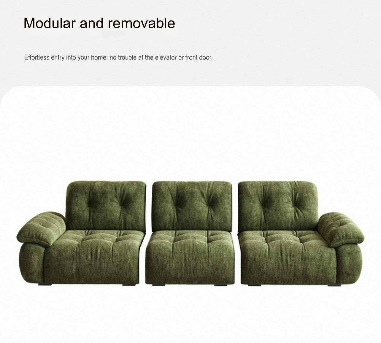 FZT [Pre order ] Green Chenille Adjustable Sofa Modern Recliner for Cozy Living Room
