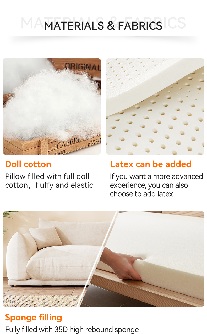 [Pre-order] Modern minimalist fabric sofa, living room sofa, small three-person bread sofa