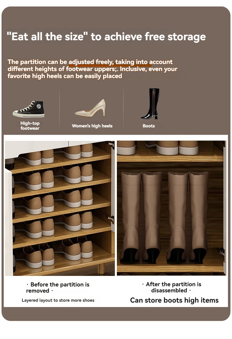 [Pre-order]  Nordic Shoes Cabinet Modern Simple Multi-Functional Home Door Large Capacity Storage Cabinet Entry Hall Entrance Storage Cabinet-Smart-Living