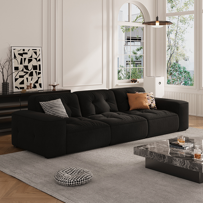 PRE ORDER / BTO PACKAGE - A - SOFA - Italian Minimalist Chenille Sofa – Straight Fabric Couch for Small or Large Living Spaces