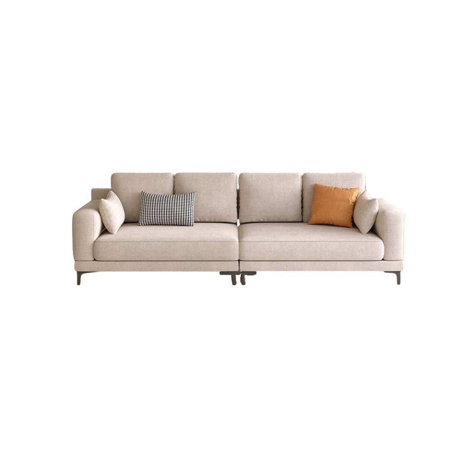 PRE ORDER / BTO PACKAGE - A - SOFA -Modern Cotton-Linen Fabric Multi-Seat Sofa – Straight Design with Multiple Backrests for Small Living Rooms