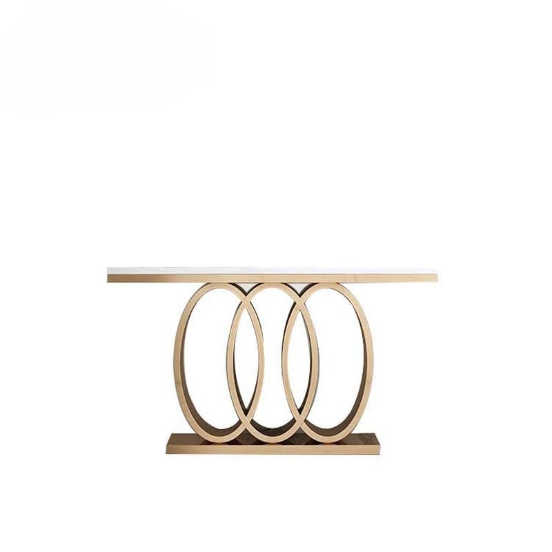 PRE-ORDER Light luxury porch cabinet stainless steel porch table 