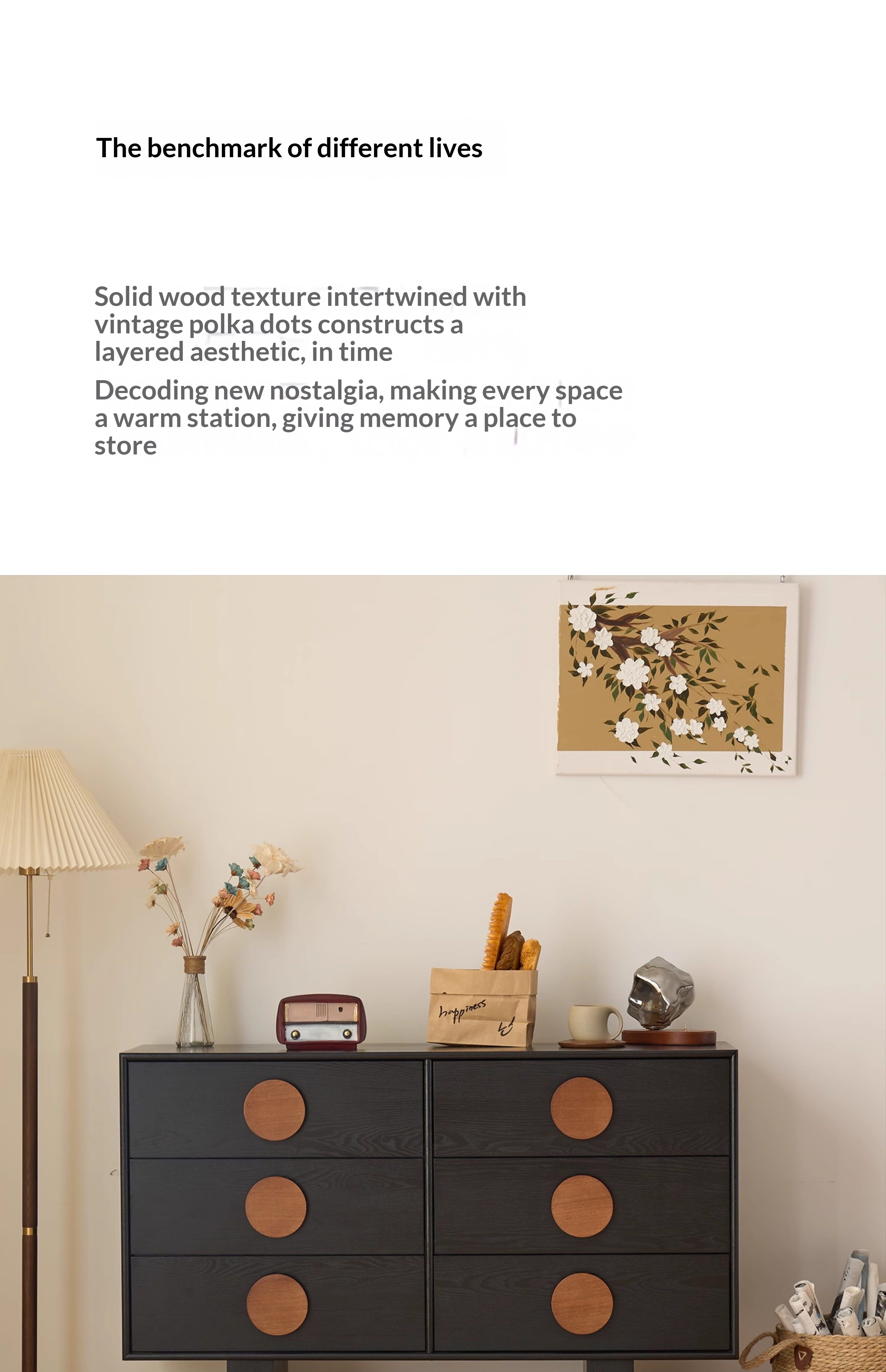 PRE-ORDER] 6-Drawer Storage Chest - Leather Round Knobs.