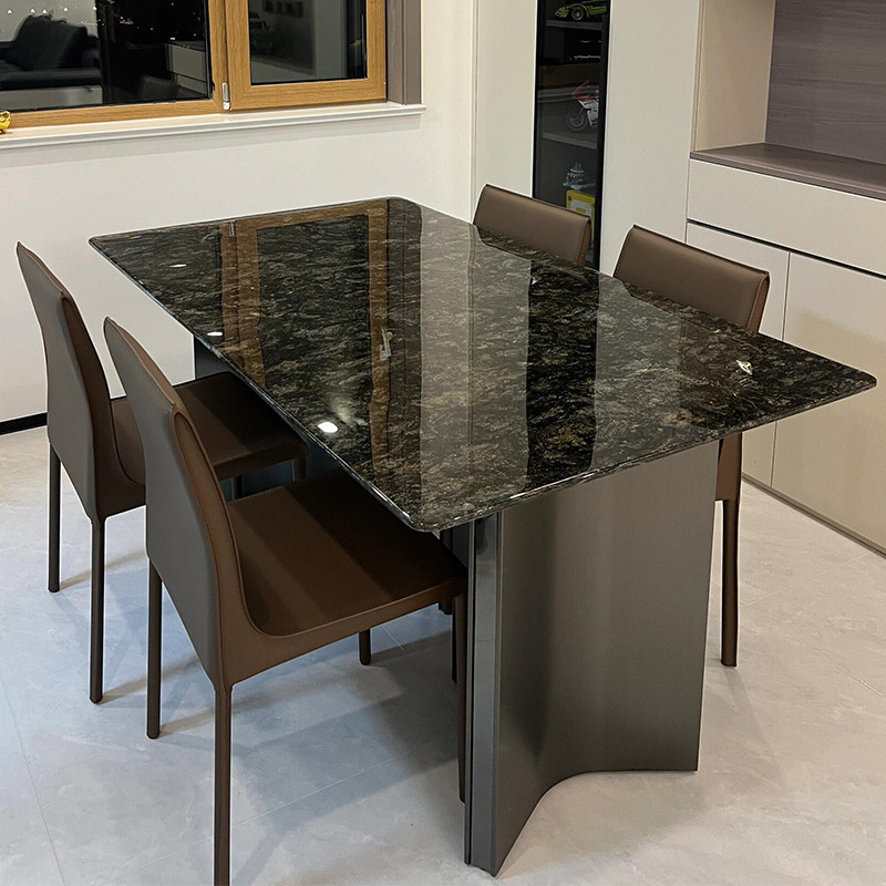 [PRE-ORDER] Sintered stone dining table , suitable for small apartments, Italian minimalist rectangular dining table.