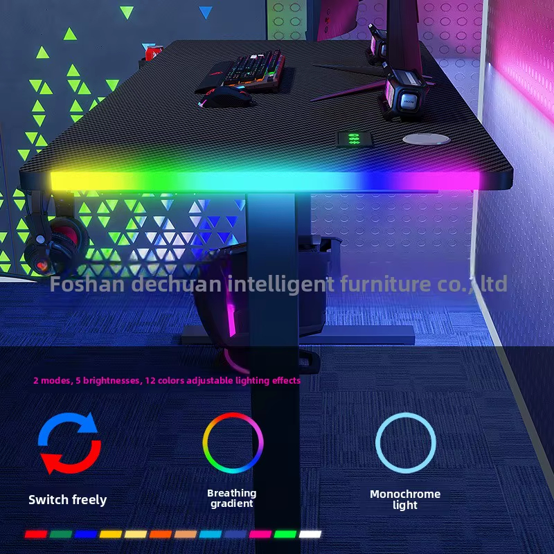 Foshan Furniture DC [Pre-Order] Smart office home e-sports and study desk/computer desk suitable for cross-border trade live streamers and gamers height-adjustable desk