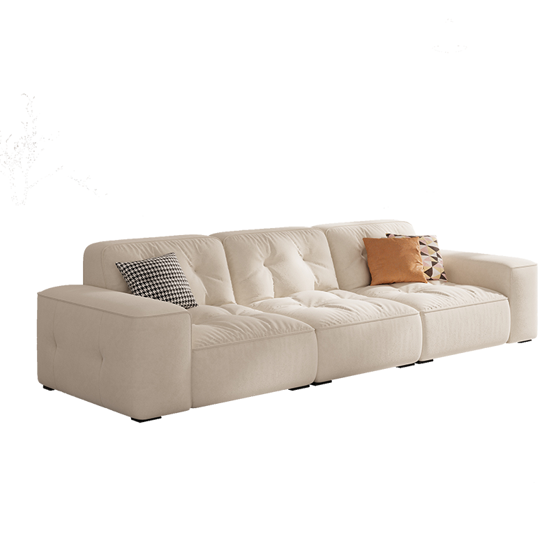 PRE ORDER / BTO PACKAGE - A - SOFA - Italian Minimalist Chenille Sofa – Straight Fabric Couch for Small or Large Living Spaces