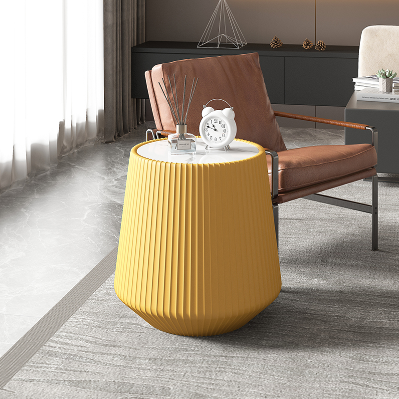 PRE-ORDER Cream style light luxury diamond rock plate small apartment coffee table