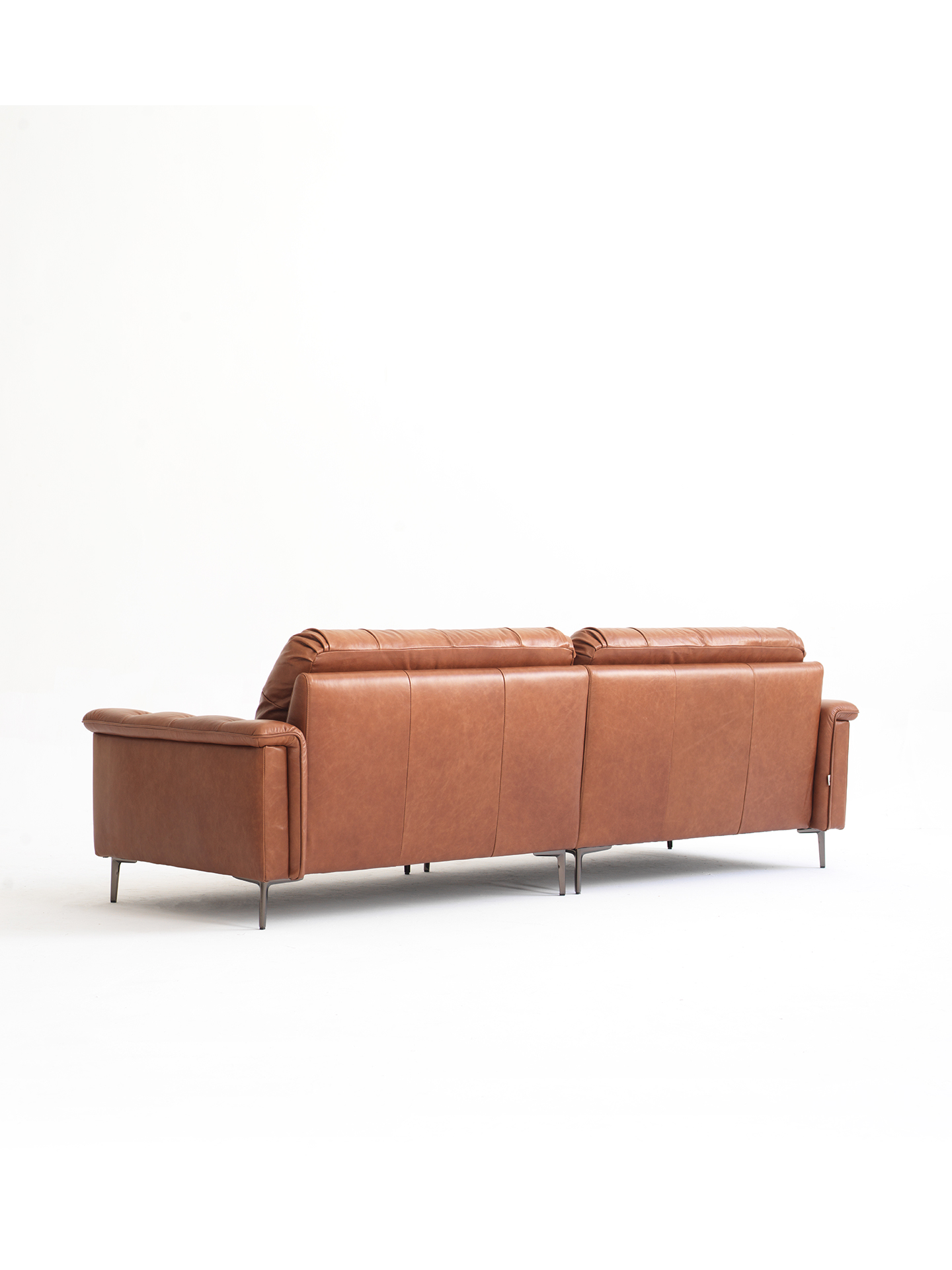 [PRE-ORDER] Sofa Full Oil Wax Top Layer Cowhide Small Living Room Three Seater Retro Leather Sofa