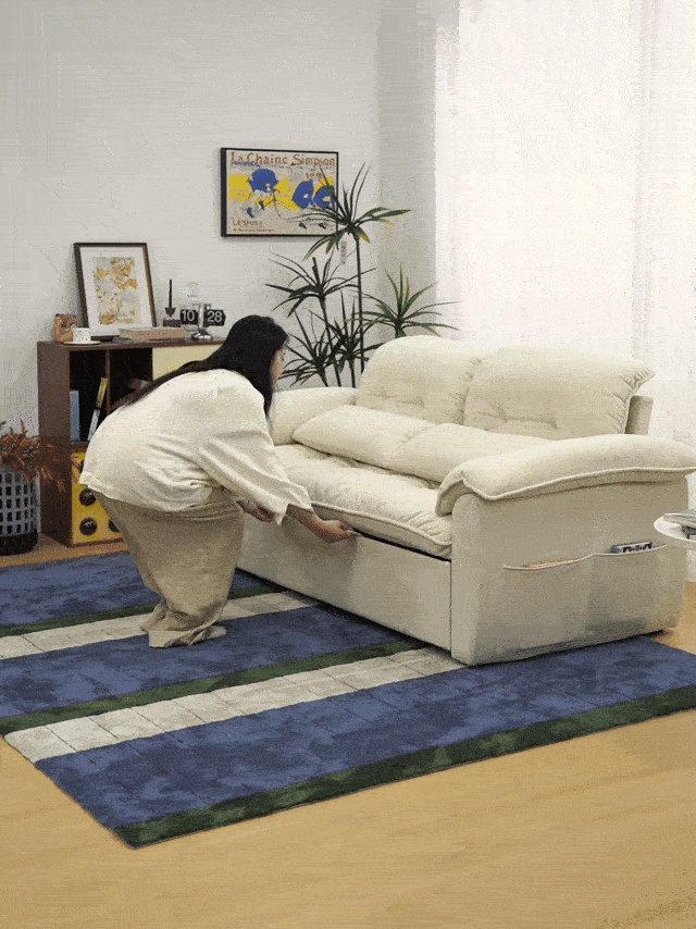 [PRE-ORDER] Cream Wind Fat Cat Sofa Bed Integrated Dual Use Small Household Living Room. 2025 New Model Double Foldable