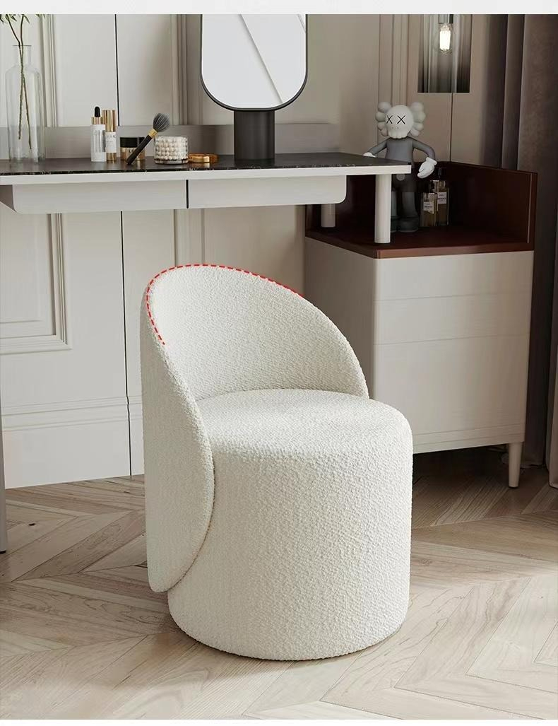 [Pre-order] Internet celebrity girl bedroom dressing table special chair back modern light luxury simple makeup chair home table and chair-Smart-Living