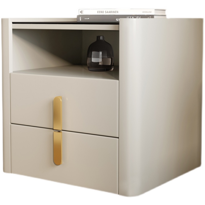 Modern Light Luxury Bedside Cabinet – High-End Lacquered Nightstand with Storage, INS Style for Bedroom Decor