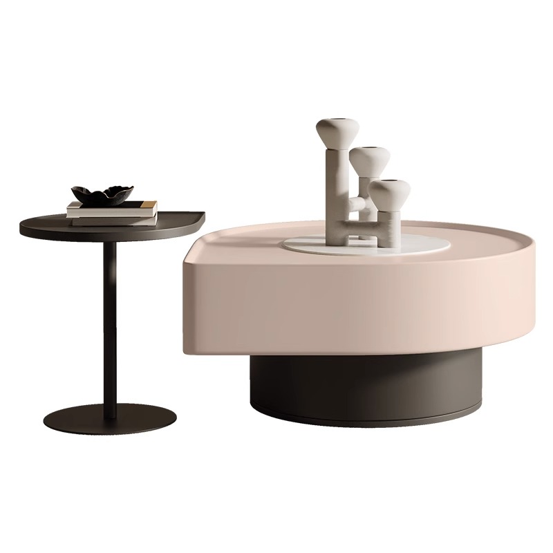 PRE-ORDER Nordic special-shaped light luxury rock plate coffee table simple modern small apartment round size Coffee Table