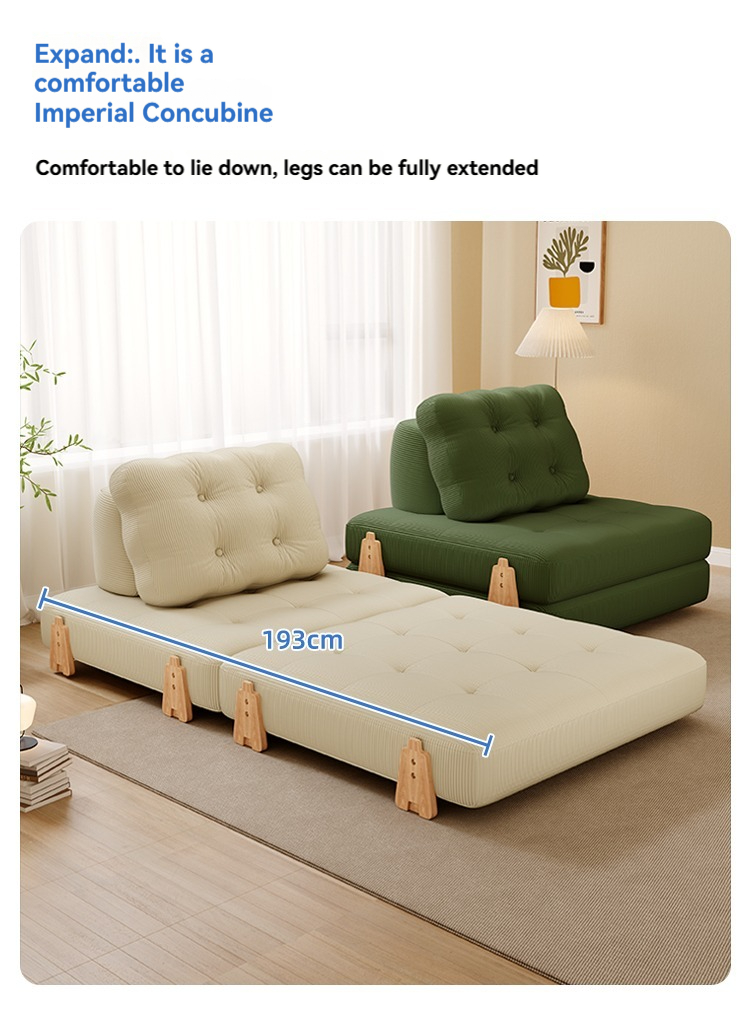 [Pre-order]  Lazy person sofa tofu block living room single sofa bed dual-purpose tatami sofa can sleep and lie folding-Smart-Living