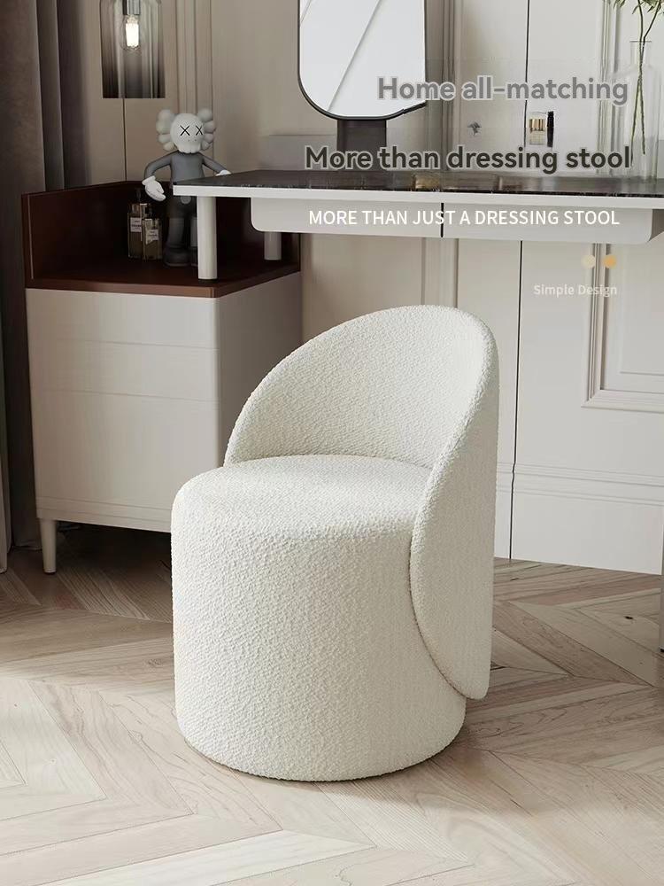 [Pre-order] Internet celebrity girl bedroom dressing table special chair back modern light luxury simple makeup chair home table and chair-Smart-Living