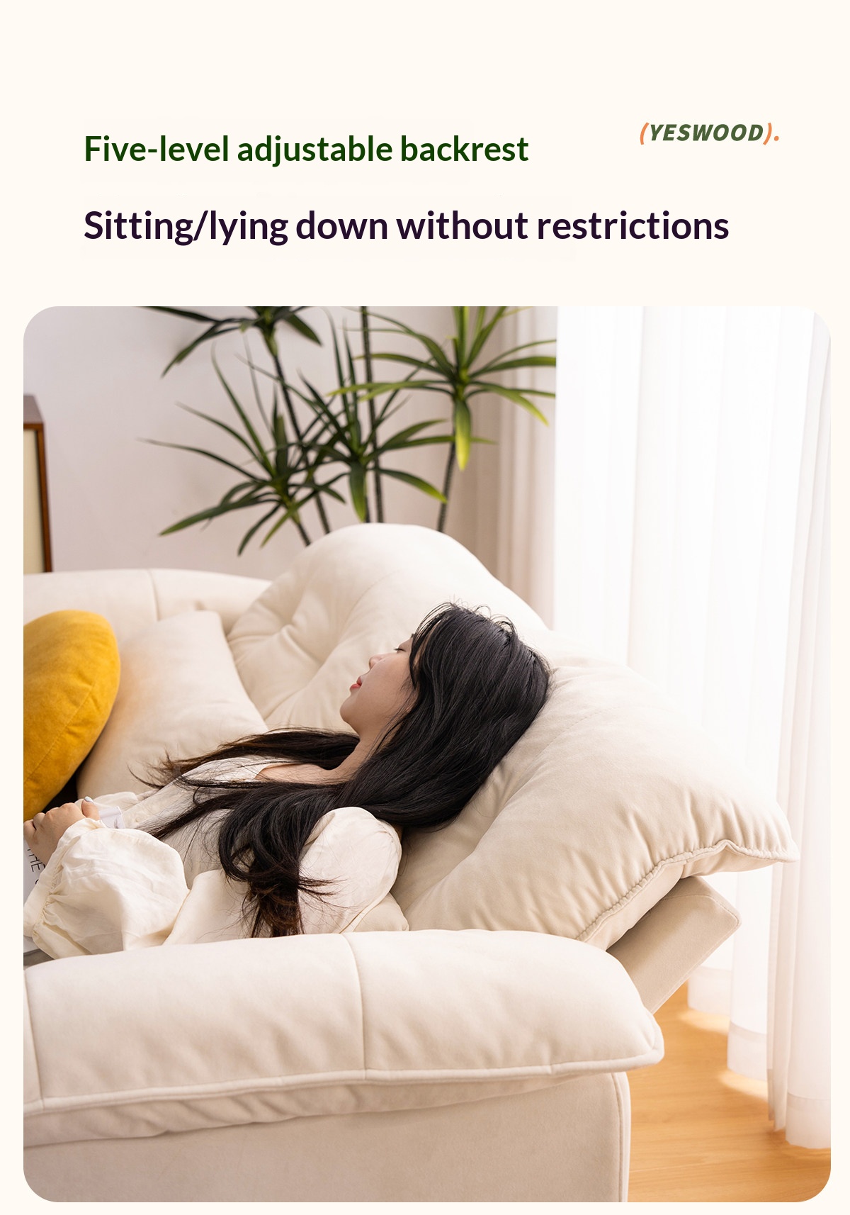 [PRE-ORDER] Cream Wind Fat Cat Sofa Bed Integrated Dual Use Small Household Living Room. 2025 New Model Double Foldable