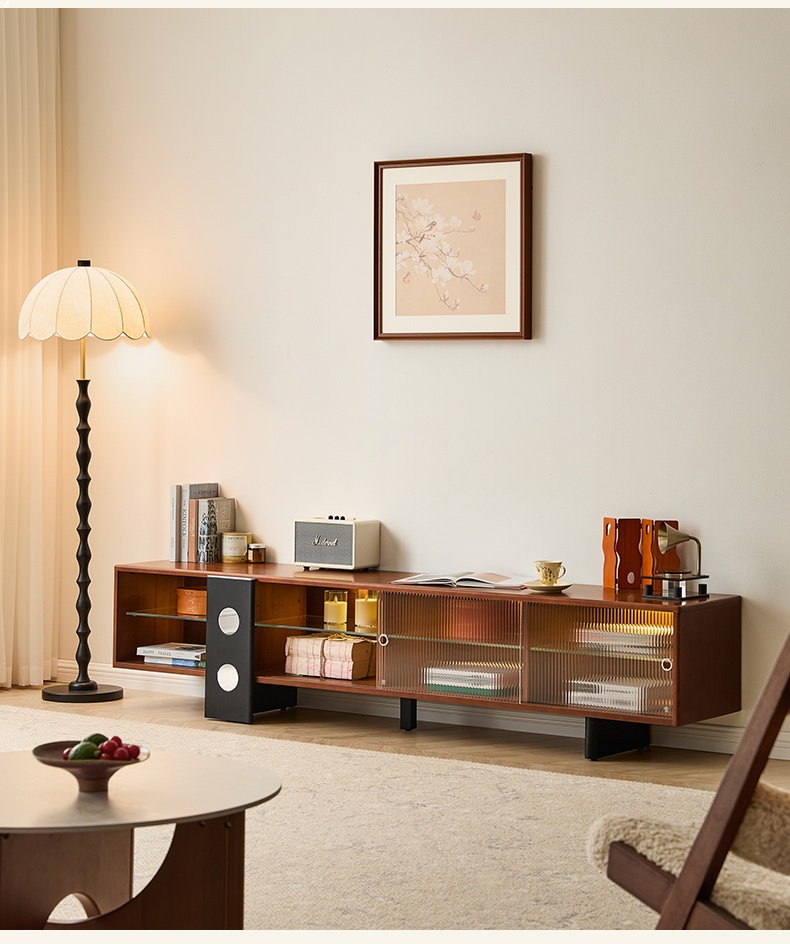 [PRE-ORDER] Customizable Solid Oak Qifang wood TV cabinet and coffee table set.