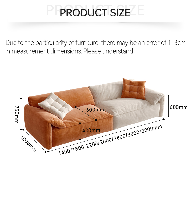 [Pre-order] Modern French elephant ear space-saving living room sofa combination fabric sofa