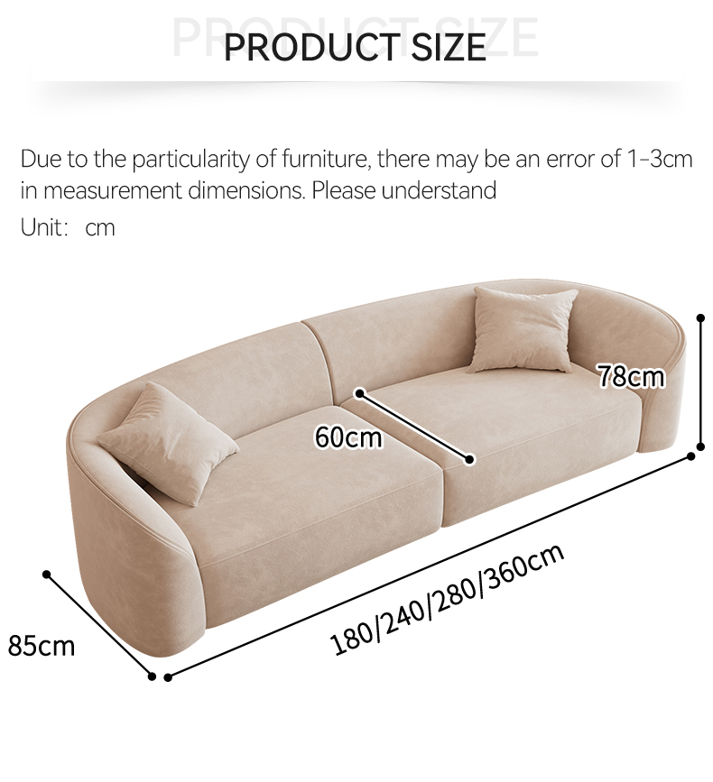 [Pre-order] Modern, simple, fresh style home furniture, living room, curved sofa