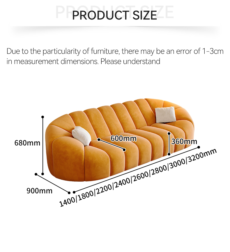 [Pre-order] New minimalist modern cream living room fabric style modern sofa set