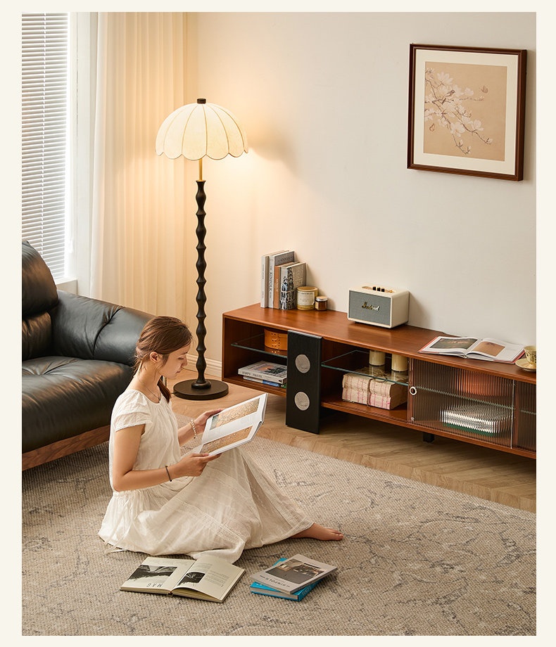 [PRE-ORDER] Customizable Solid Oak Qifang wood TV cabinet and coffee table set.