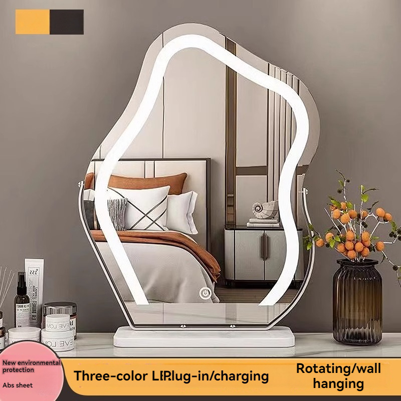 [Pre-order] Internet celebrity cloud mirror smart LED desktop bedroom dressing table makeup mirror home creative with light creative table lamp-Smart-Living