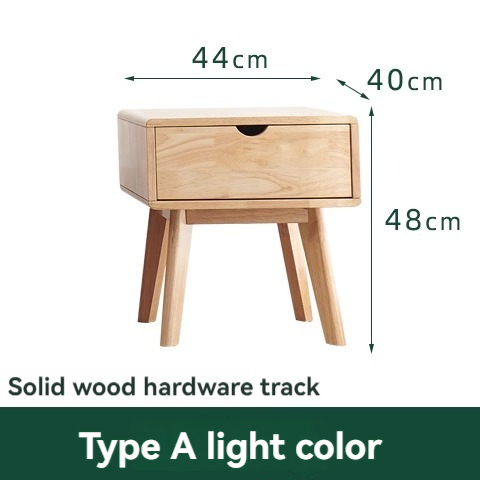 All solid wood bedside table Nordic style ins creative simple modern assembled small bedroom storage cabinet bedside cabinet-Smart-Living